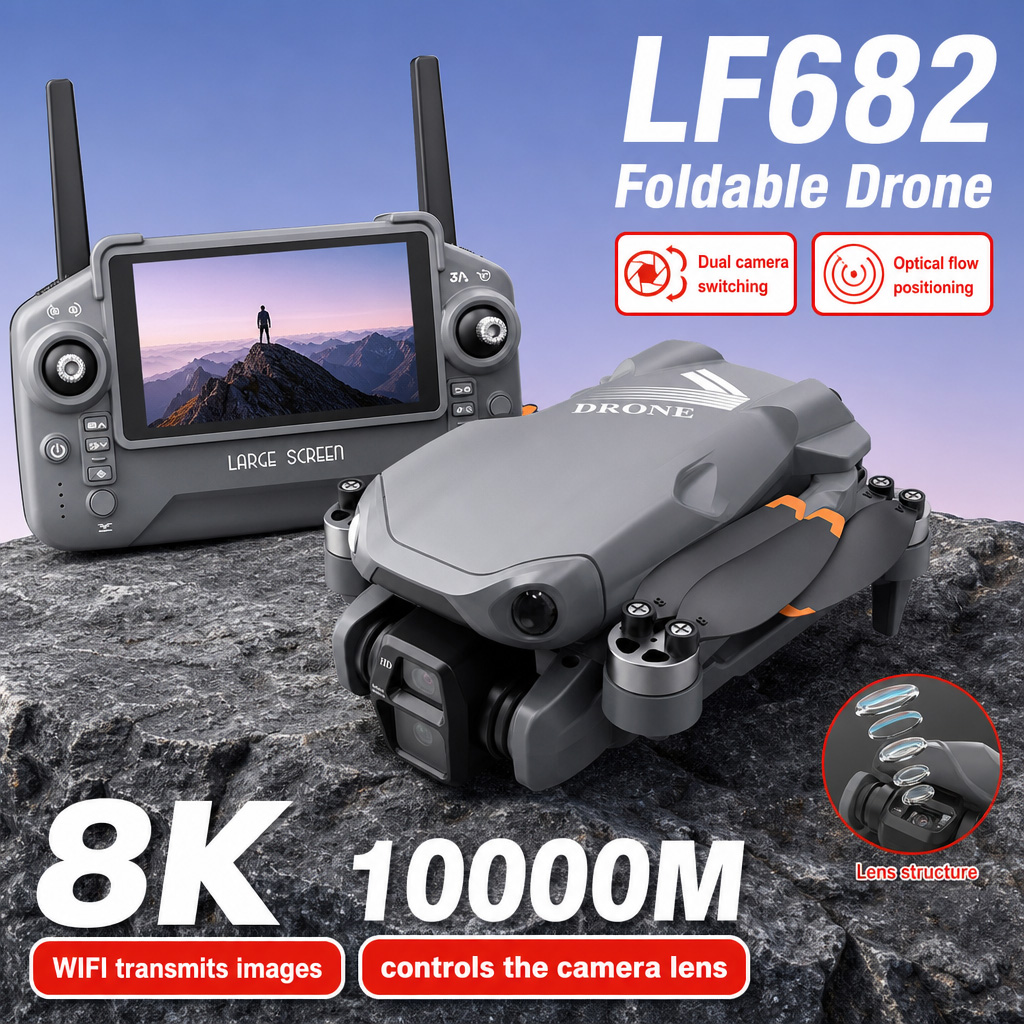 Drone Gimbal 3 Axis - Zdjęcia lotnicze z drona LF682, 8K