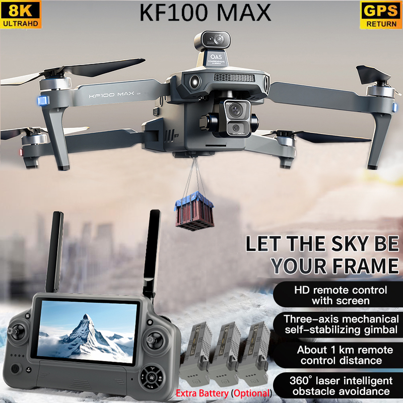 Drone Gimbal 3 Axis - Dron GPS KF100 MAX Kamera 4K