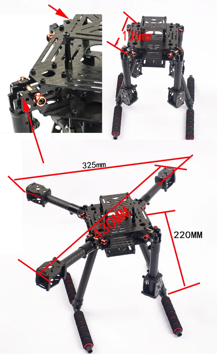 Flyroun LX350 PRO 350mm dron S – Drone Gimbal For Mirrorless recenzja i cena