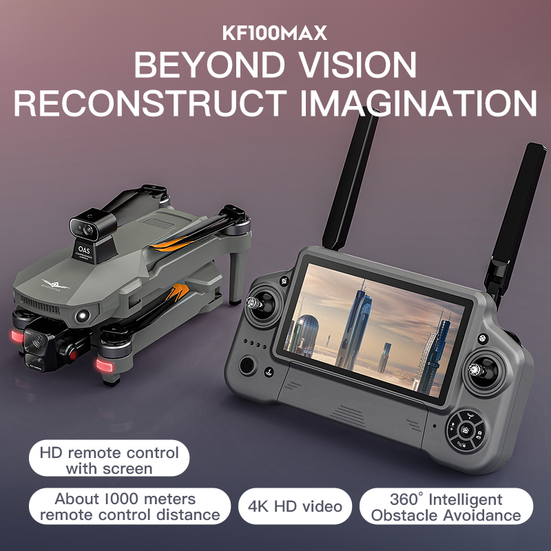 Dron GPS KF100 MAX Kamera 4K 3 – Drone Gimbal 3 Axis recenzja i cena