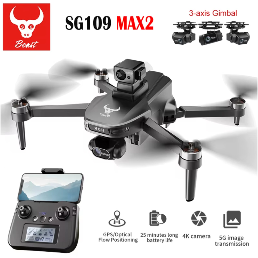SG109 MAX2 profesjonalny dron  – Drone Gimbal 3 Axis recenzja i cena