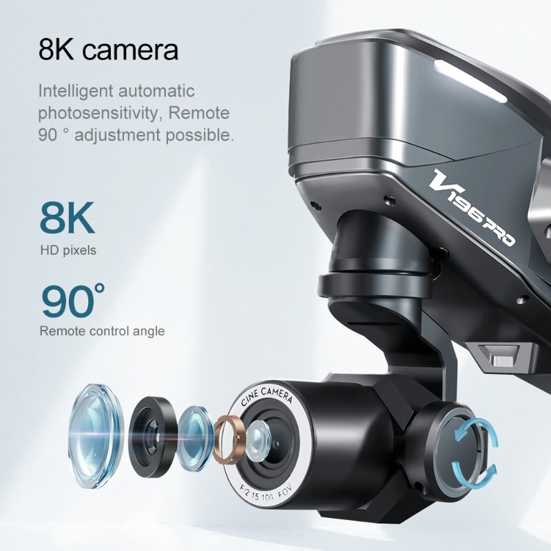 Dron 2025 V196 Automatyczne Un – Drone Gimbal 2 Axis recenzja i cena